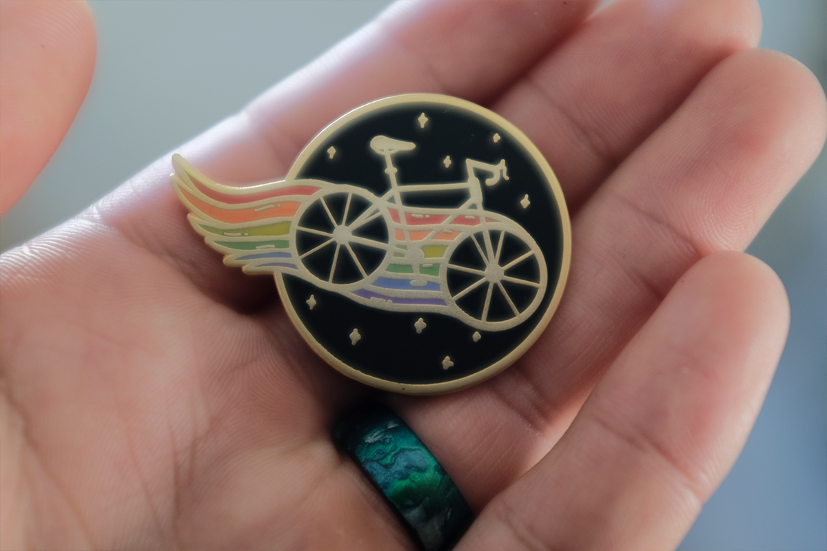 Enamel Pin - Rainbow Bike
