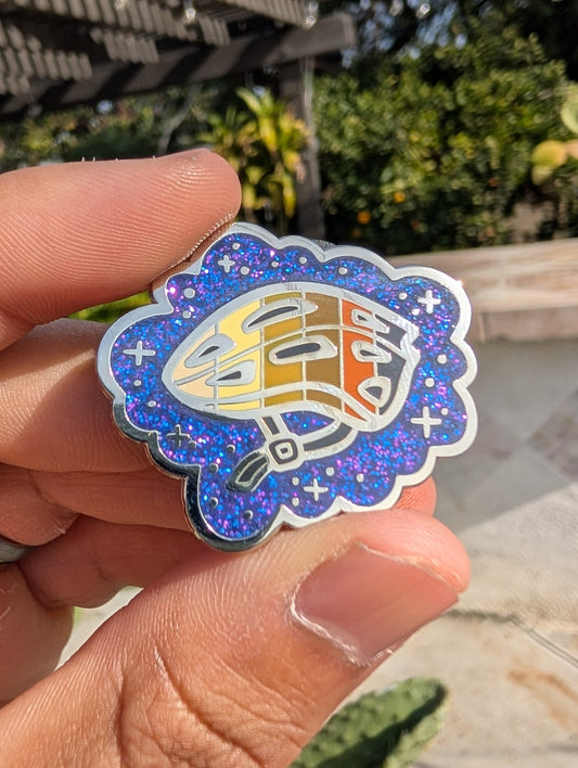 Enamel Pin - Bipoc Helmet