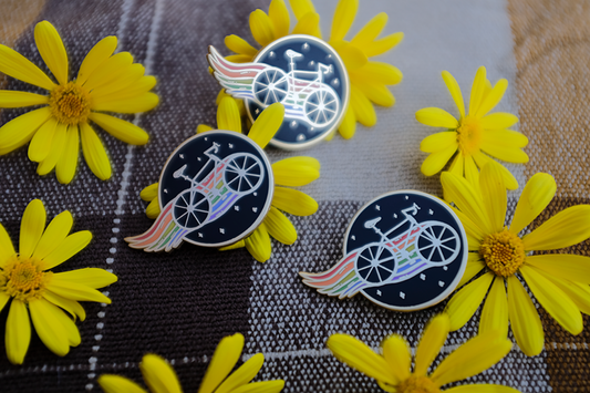 Enamel Pin - Rainbow Bike